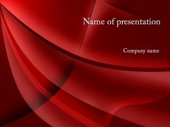 Red Waves powerpoint template