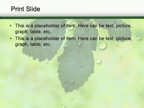 Green Leaves powerpoint template