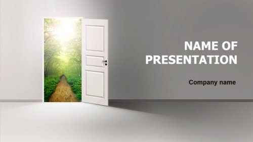 White Door Out PowerPoint theme